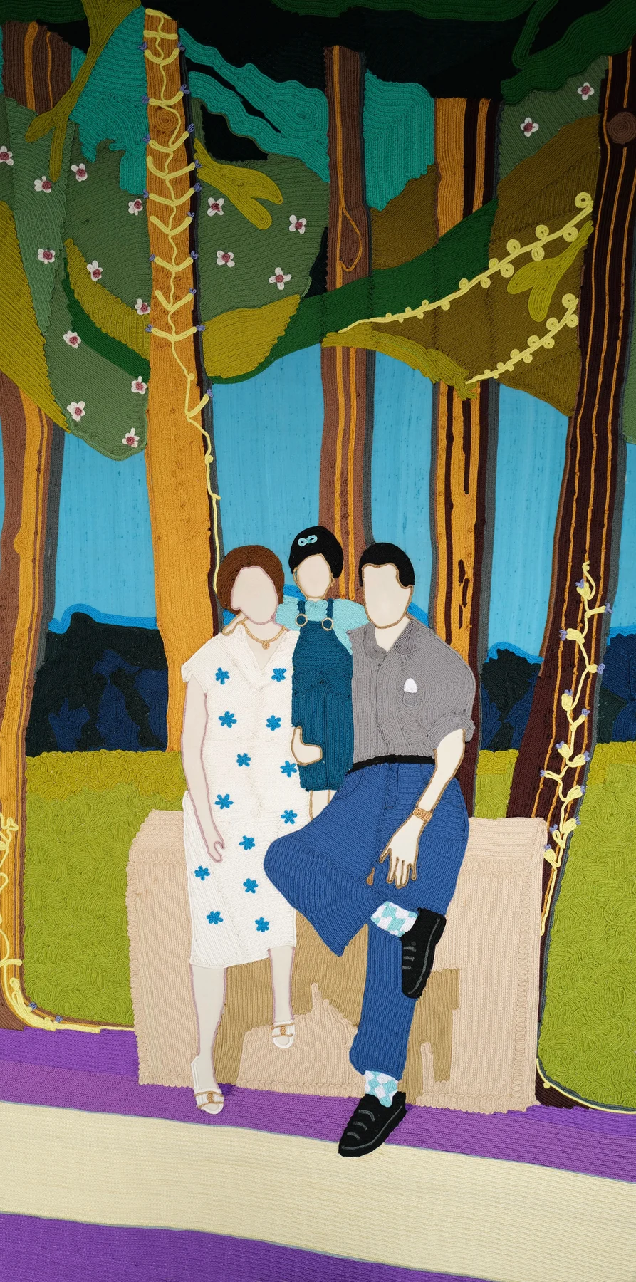 To the one I love 2, 2026. Sfiffa embroidered by hand on cotton. 100 x 200 cm. Margaux Derhy