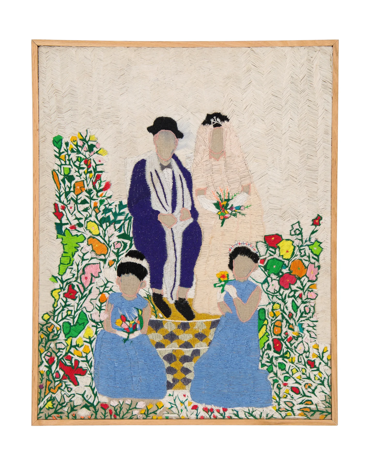 La couleur de l'amour 2, 2024. Embroidery on linen. 43 x 53 cm. Margaux Derhy