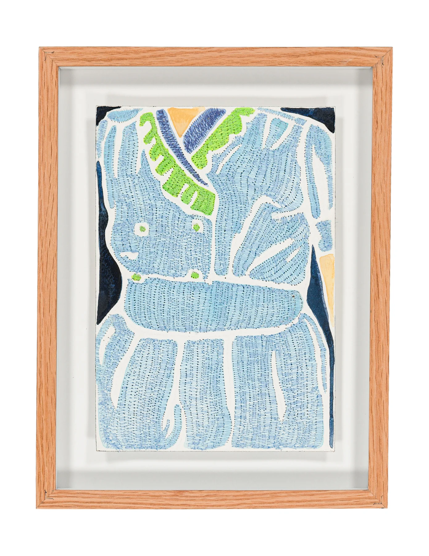 Studio Mogador 1947 - Signe 3, 2025. Watercolor and embroidery on Arches paper. 24 x 35 cm. Margaux Derhy
