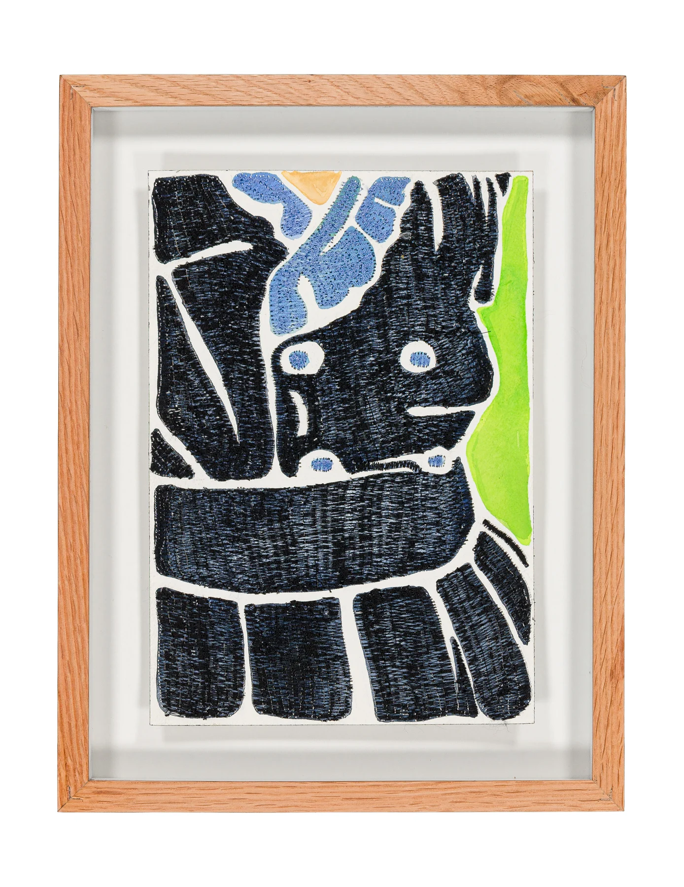 Studio Mogador 1947 - Signe 2, 2025. Watercolor and embroidery on Arches paper. 24 x 35 cm. Margaux Derhy