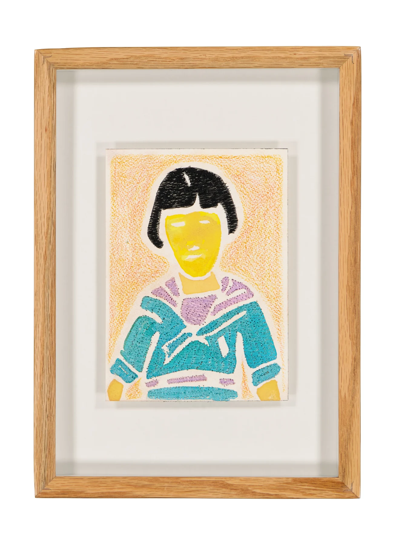 Tendres Boutons 19, 2024. Watercolor and embroidery on Arches paper. 9 x 13 cm. Margaux Derhy