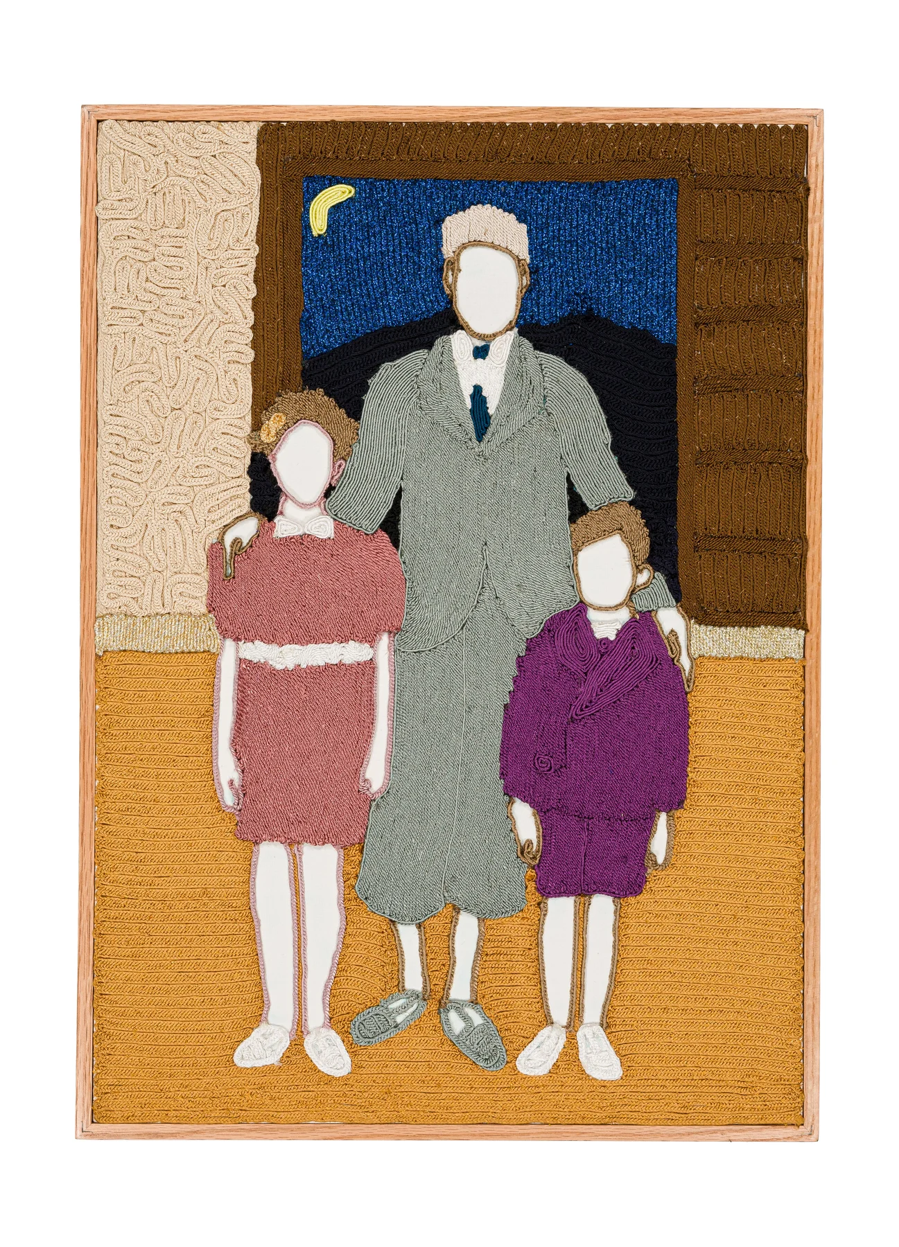 Archives de la tendresse masculine - En toute occasion 2, 2026. Sfiffa embroidered by hand on cotton. 44 x 62 cm. Margaux Derhy