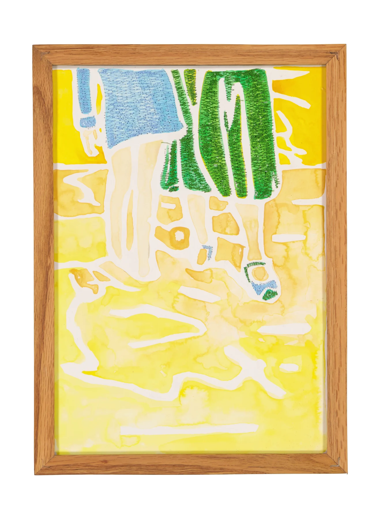 A mother's solace 3, 2024. Watercolor, ink and embroidery on paper. 24 x 32 cm. Margaux Derhy