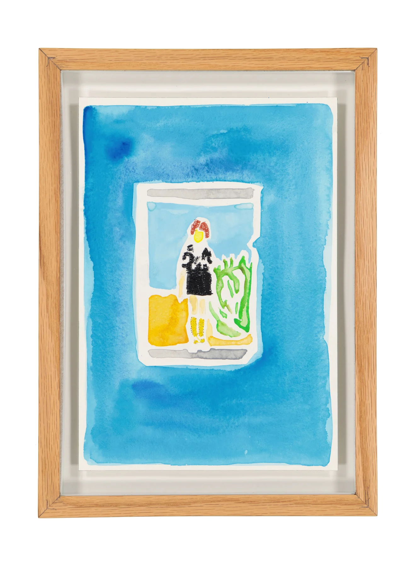 Tendres Boutons 16, 2024. Watercolor and embroidery on Arches paper. 18 x 26 cm. Margaux Derhy