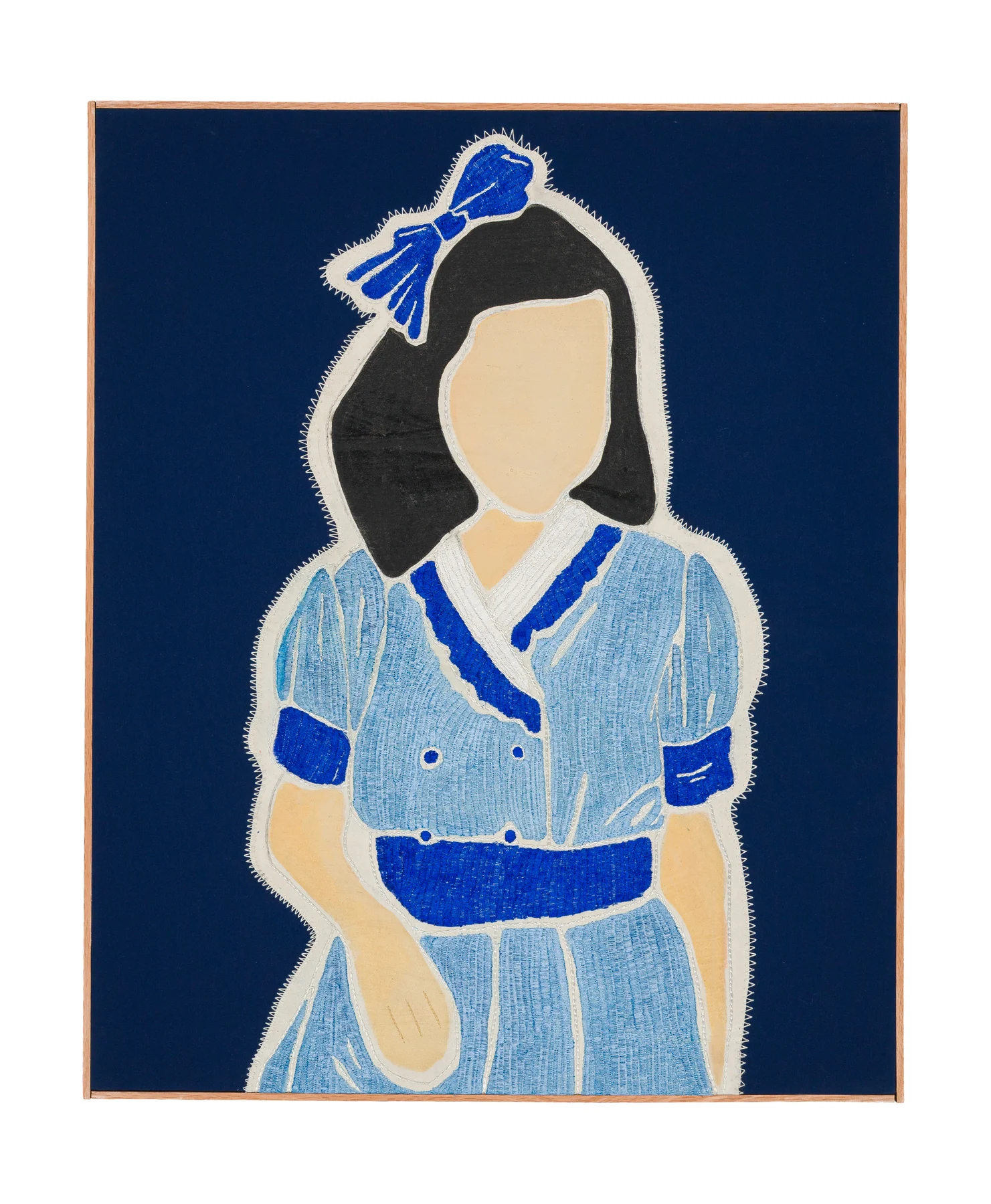 Studio Mogador 1947 - Éveil 1, 2025. Embroidery and painting on cotton. 82 x 67 cm. Margaux Derhy