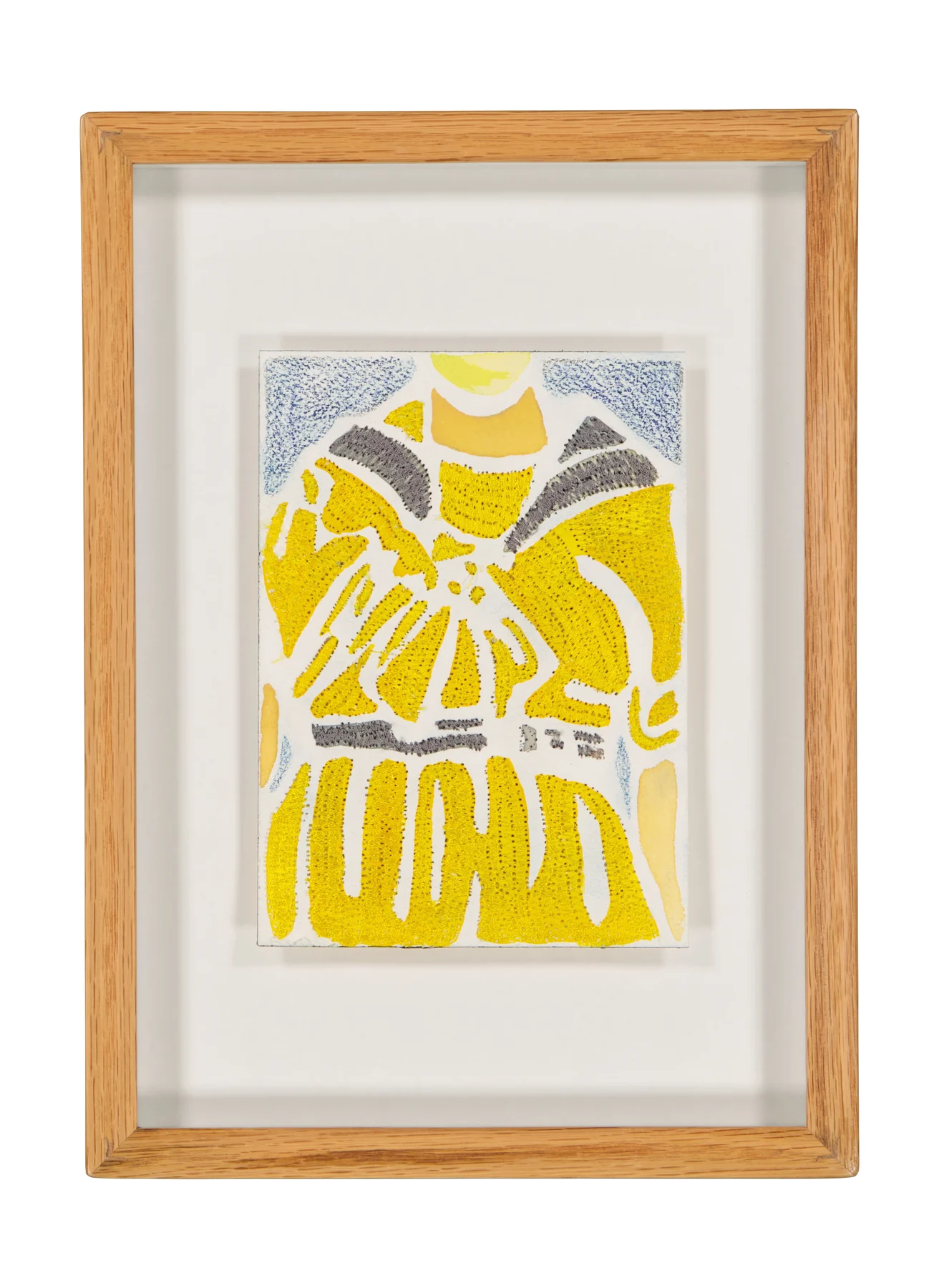 Tendres Boutons 20, 2024. Watercolor and embroidery on Arches paper. 9 x 13 cm. Margaux Derhy