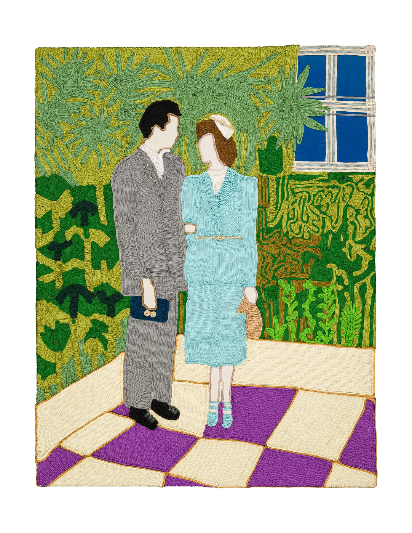 To the one I love 8, 2025. Sfiffa embroidered by hand on cotton. 70 x 90 cm. Margaux Derhy