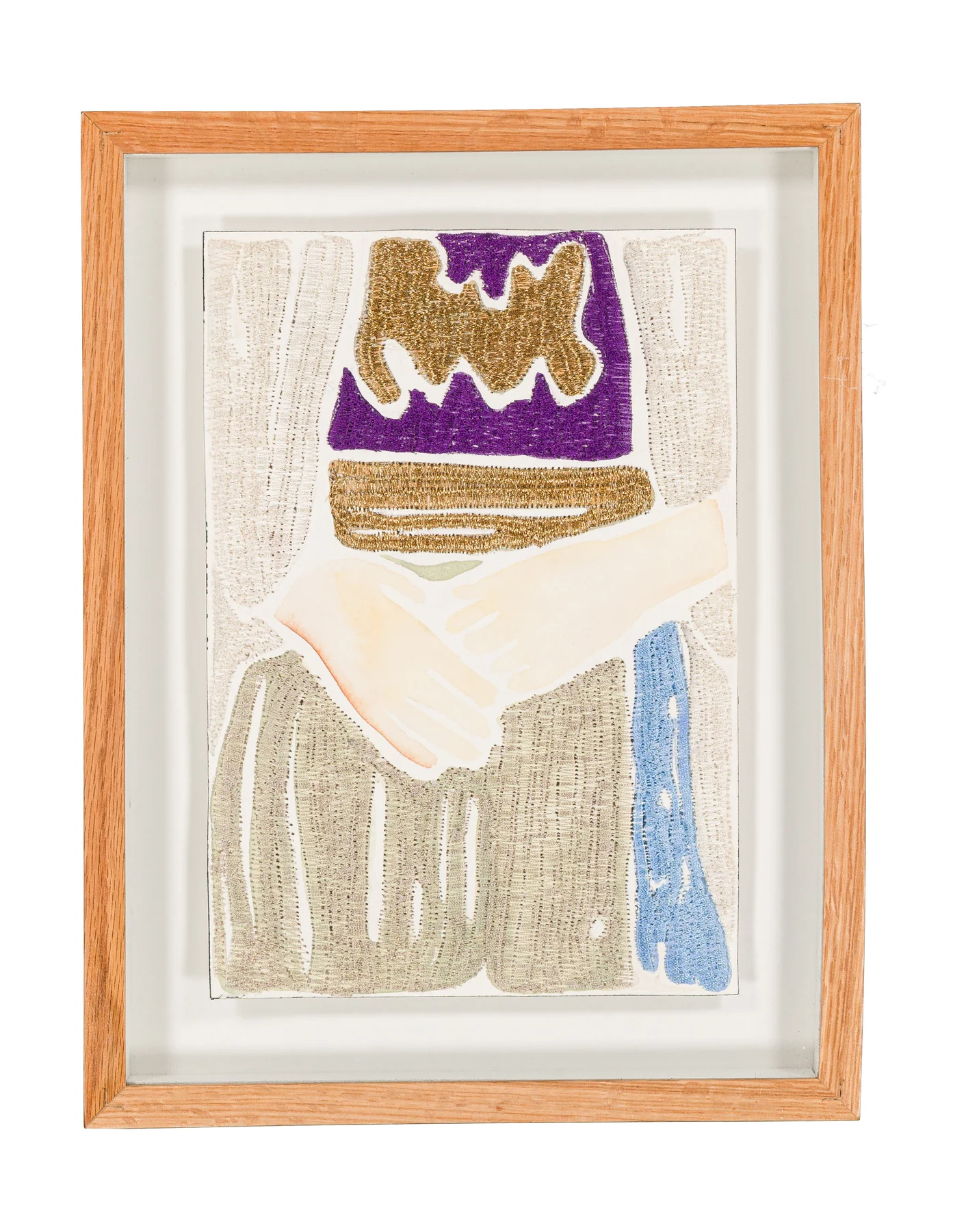 Mères Souveraines - dessin 5, 2025. Watercolor and embroidery on paper. 18 x 26 cm. Margaux Derhy