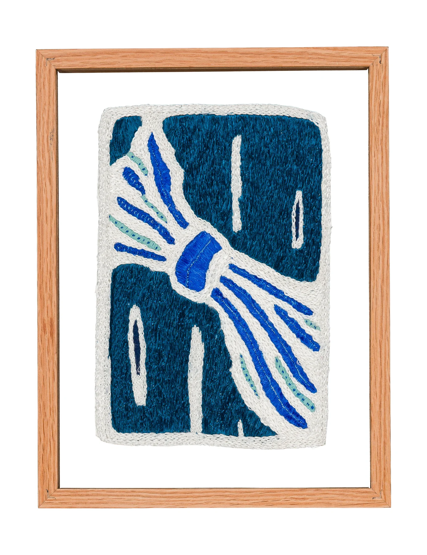 Studio Mogador 1947 - Murmure 4, 2025. Embroidery by hand on sewn cotton. 24 x 35 cm. Margaux Derhy