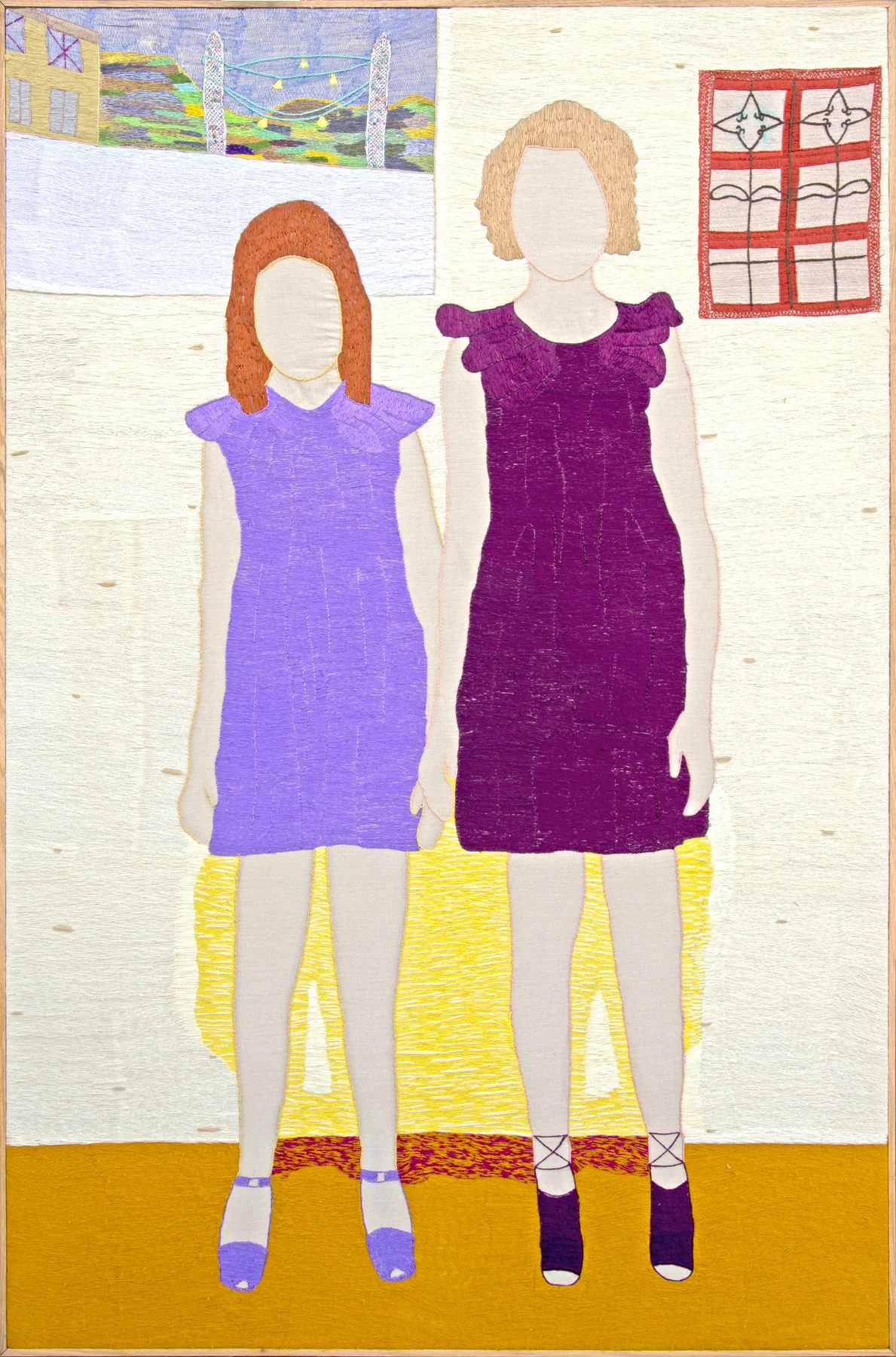 Déja magicienne, 2024. Embroidery by hand on linen. 112 x 172cm. Margaux Derhy