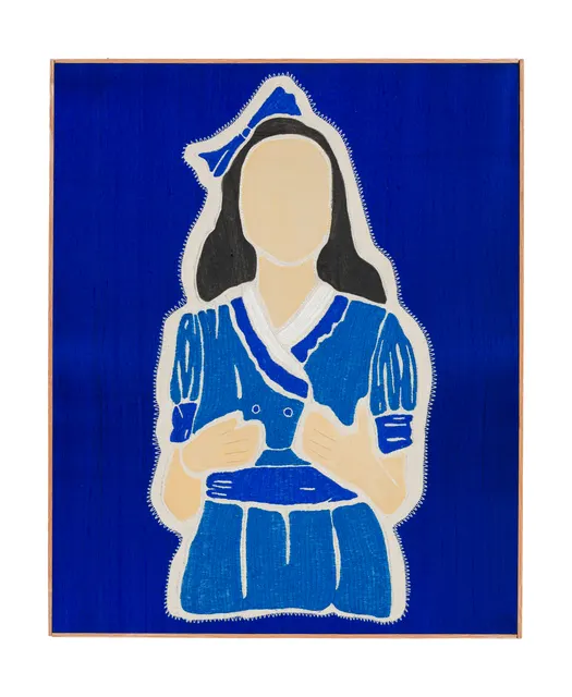 Studio Mogador 1947 - Éveil 3, 2025. Embroidery and painting on silk. Margaux Derhy