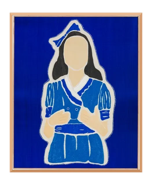 Studio Mogador 1947 - Éveil 3, 2025. Broderie et peinture sur soie. Margaux Derhy