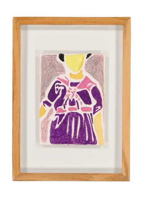 Tendres Boutons 18, 2024. Watercolor and embroidery on Arches paper. Margaux Derhy