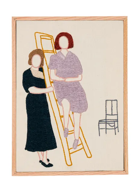 Les invisibles 8, 2025. Sabra embroidery by hand on cotton. Margaux Derhy