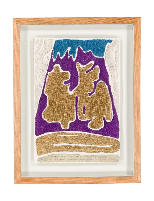 Mères Souveraines - dessin 2, 2025. Watercolor and embroidery on paper. Margaux Derhy