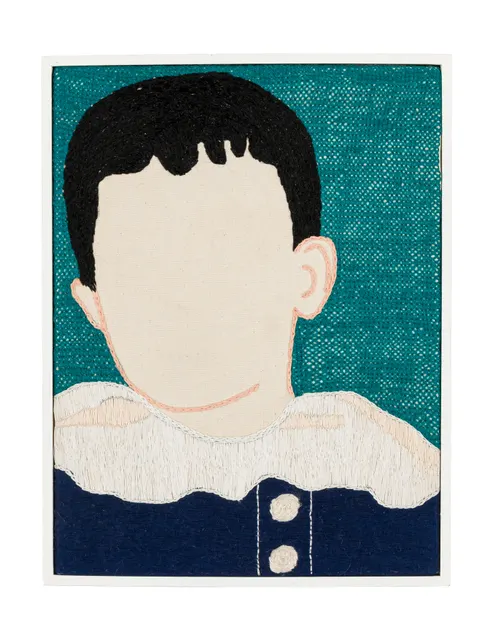 Mères Souveraines - Petit garçon, 2025. Embroidery by hand on cotton. Margaux Derhy