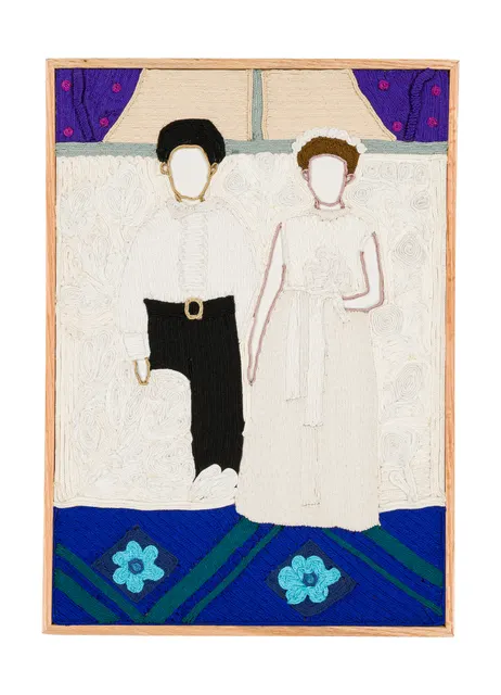Archives de la tendresse masculine - En toute occasion 1, 2026. Sfiffa embroidered by hand on cotton. Margaux Derhy