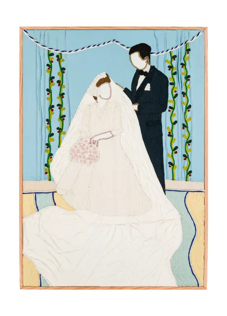 Archives de la tendresse masculine - De vous à moi, 2026. Sfiffa embroidered by hand on cotton. Margaux Derhy