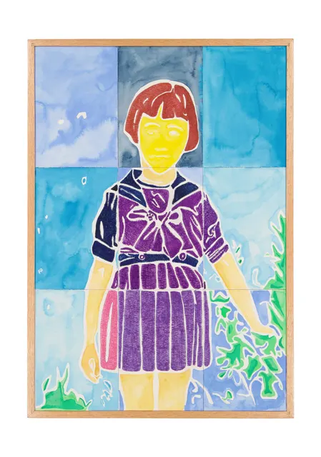 Tendres Boutons 1, 2024. Watercolor and embroidery on Arches paper. Margaux Derhy