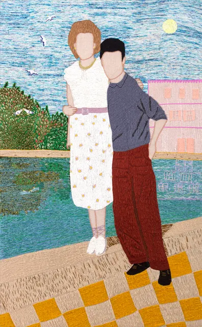 Cela dit comme tu l'aimes, 2024. Embroidery by hand on cotton. Margaux Derhy
